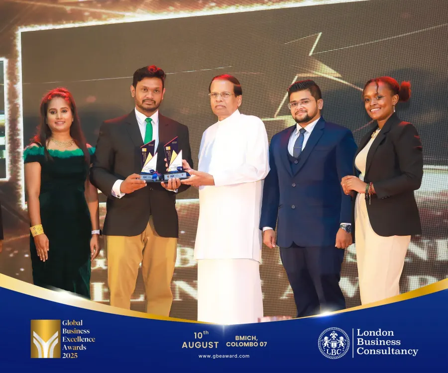 GBE Awards stage award presentation with guests